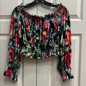 Norma Kamali Floral Off-Shoulder Women's Top